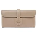 BOLSO DE MANO HERMES POCHETTE JIGE ELAN 29 CUERO SWIFT BEIGE - Hermès