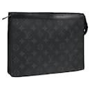 LOUIS VUITTON Monogram Eclipse Pochette Voyage MM Clutch Bag M61692 Auth yb607 - Louis Vuitton