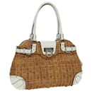 Salvatore Ferragamo Gancini Hand Bag Wicker Red Auth 82020