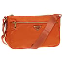 PRADA Shoulder Bag Nylon Orange Auth 84771 - Prada