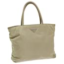 PRADA Bolsa Tote Nylon Crema Auth 82037 - Prada