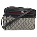 Borsa a spalla GUCCI GG Supreme Sherry Line in pelle PVC blu navy 56 02 088 Auth 83136 - Gucci