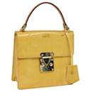 LOUIS VUITTON Monogram Vernis Spring Street Bag Lime Yellow M91068 Auth 79337 - Louis Vuitton