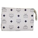 Pochette Logogram MCM Vicetos PVC Blanc Auth 81347