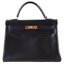 Kelly 32 handbag in leather - Hermès