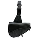 Dior Black CD Diamond Saddle Bag