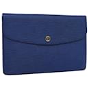 LOUIS VUITTON Epi Montaigne 27 Clutch Bag Azul M52655 LV Auth 84861 - Louis Vuitton