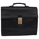 GUCCI GG Canvas Guccissima Hand Bag Leather Black 34045 Auth hk1513