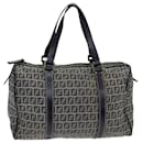 FENDI Zucchino Canvas Hand Bag Navy Auth ar12302 - Fendi