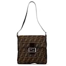 Brown Fendi Zucca Canvas Shoulder Bag