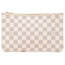 Pochette Louis Vuitton Damier Azur Neverfull MM bianca