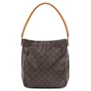 Sac à épaule Louis Vuitton Monogram Looping GM marron