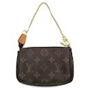 Brown Louis Vuitton Monogram Mini Pochette Accessoires Handbag