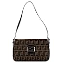 Brown Fendi Zucca Canvas Shoulder Bag