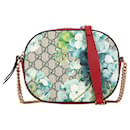 Braune Gucci GG Supreme Blooms Umhängetasche