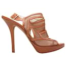 Tan Christian Dior Extreme Leather & Mesh Sandals Size 39.5