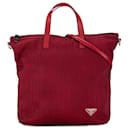 Red Prada Tessuto Stampato Satchel