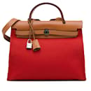 Sac à main Hermès Toile Herbag Zip 31 rouge