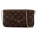 Braune Louis Vuitton Monogram Pochette Felicie Umhängetasche