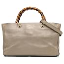 Gold Gucci Medium Bamboo Shopper Satchel