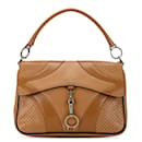 Perforierte Handtasche Tan Prada Vitello Drive