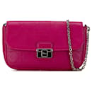 Purple Dior Calfskin Cannage Diorling Wallet on Chain Crossbody Bag