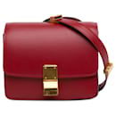 Bolsa transversal Celine Small Classic Box vermelha - Céline