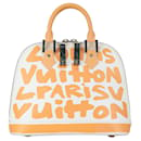 Sac à main Alma MM en toile graffitée Stephen Sprouse de Louis Vuitton blanc