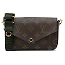 Brown Louis Vuitton Monogram Felicie Strap And Go Crossbody Bag