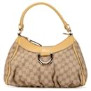 Bolso de Hombro Tan Gucci GG Canvas Abbey D-Ring