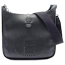 Bolso cruzado Hermès Clemence Evelyne I GM negro