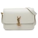 White Saint Laurent Medium Solferino Satchel In Box Crossbody Bag