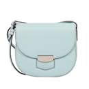 CELINE Baby Grained Calfskin Small Trotteur in Light Turquoise - Céline