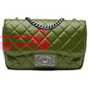 Chanel Red CC Crinkled Calfskin Chain Flap