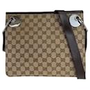 Bolsa de Ombro Gucci GG em Lona/Couro