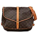 Louis Vuitton Monogram Saumur 35 Shoulder Bag Brown PVC Leather