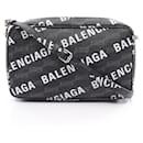 Bolsa de ombro em canvas com logo Balenciaga