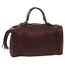 Borsa Boston Gucci Soho in pelle rosso vino 282302 Auth 67353