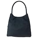 Prada Nylon Schultertasche mit Dreieckslogo-Platte