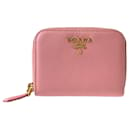 Prada Leather Coin Case Compact Wallet