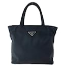 Prada Nylon Tessuto Triangle Logo Tote Bag