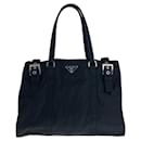 Sac tote en nylon tessuto avec logo triangle Prada