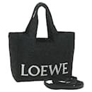 Bolsa de mão Loewe Tote Small em ráfia 2Way preta A685B59X01 Auth 65256Sa