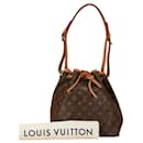 Louis Vuitton Monogram Petit Noé Schultertasche aus braunem PVC-Leder