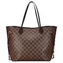 Borsa tote Louis Vuitton Damier Neverfull MM N51105 in pelle PVC marrone