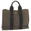 Hermes Fourre Tout Pm Hand Bag Canvas Gray Auth Bs12718 - Hermès