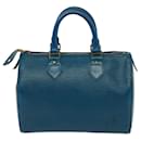 Bolsa Louis Vuitton Epi Speedy 25 Azul Toledo M43015 Lv Auth 78936