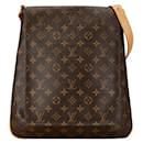 Louis Vuitton Monogram Musette Schultertasche aus braunem PVC-Leder