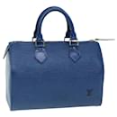 Sac à main Louis Vuitton Epi Speedy 25 Bleu Toledo M43015 Lv Auth Ep4761