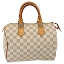 Bolsa de mão Louis Vuitton Damier Azur Speedy 25 N41534 Lv Auth 77168